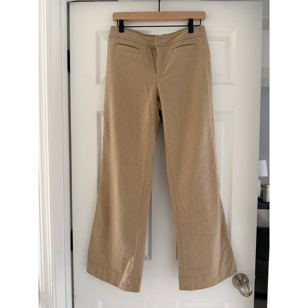 Banana Republic Womens Wool Cashmere Blend Wide Leg Quiet Luxury Dress‎ Pants